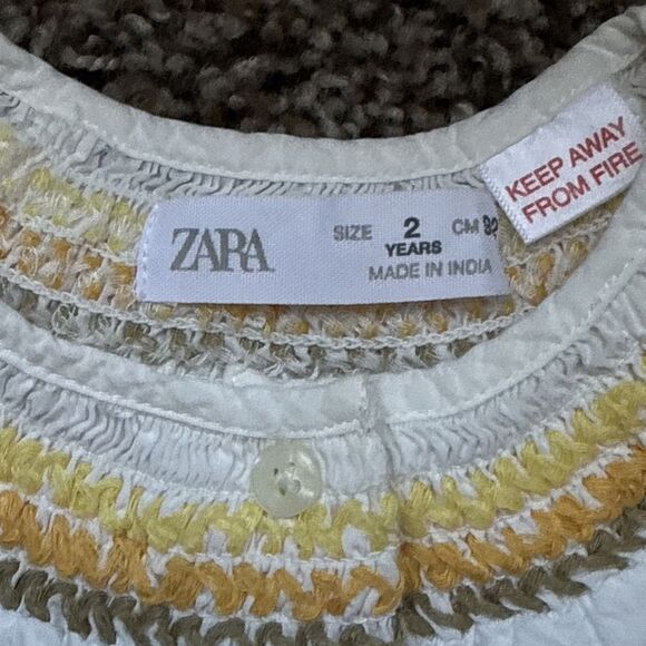 Toddler ZARA 2 Years Sunflower Long Sleeve Button Up Shirt - Picture 4 of 5